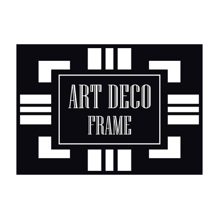 Vector geometric frame in Art Deco style. Abstract art deco vector element for designのイラスト素材