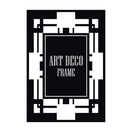 Vector geometric frame in Art Deco style. Abstract art deco vector element for designのイラスト素材