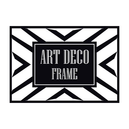 Vector geometric frame in Art Deco style. Abstract art deco vector element for designのイラスト素材