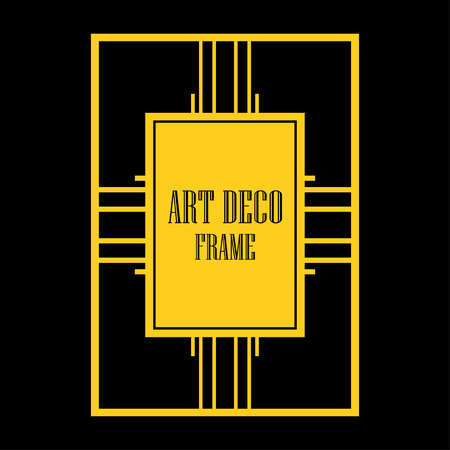 Vector geometric frame in Art Deco style. Abstract art deco vector element for designのイラスト素材