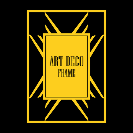 Vector geometric frame in Art Deco style. Abstract art deco vector element for designのイラスト素材