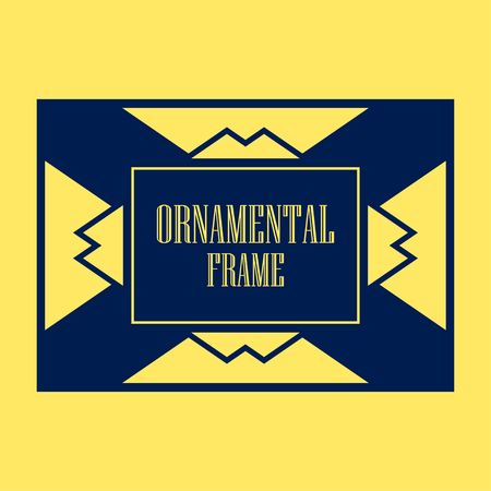 Vector geometric frame in Art Deco style. Abstract art deco vector element for designのイラスト素材