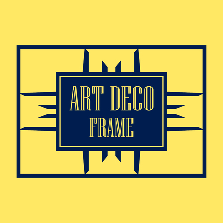 Vector geometric frame in Art Deco style. Abstract art deco vector element for designのイラスト素材