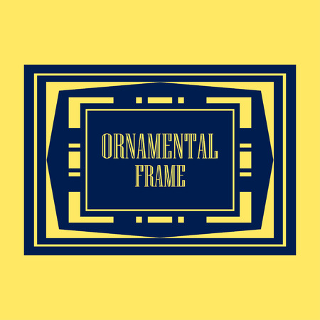 Vector geometric frame in Art Deco style. Abstract art deco vector element for designのイラスト素材