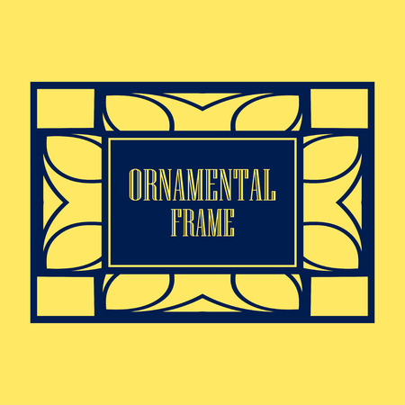 Vector geometric frame in Art Deco style. Abstract art deco vector element for designのイラスト素材