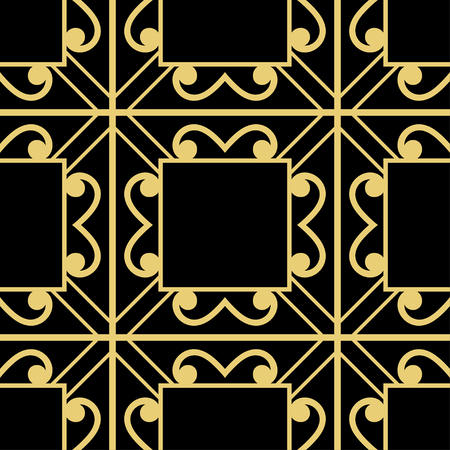 Vector modern geometric tiles pattern. Abstract geometric art deco seamless luxury backgroundのイラスト素材