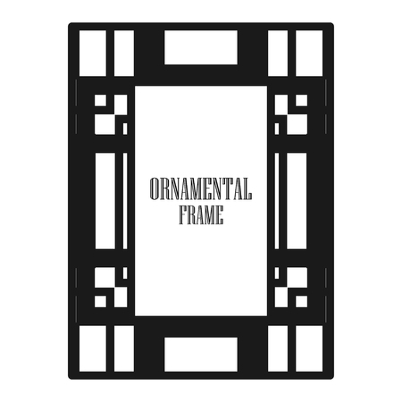 Art deco ornamental border frame. Template for vintage design. Vector illustrationのイラスト素材