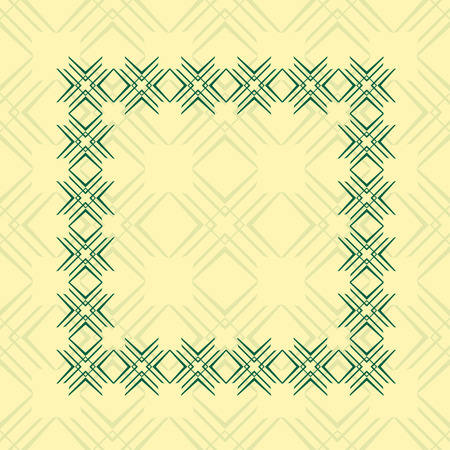 Art deco geometric vintage border frame and pattern. It can be used for invitation, congratulation, retro ornamental designのイラスト素材