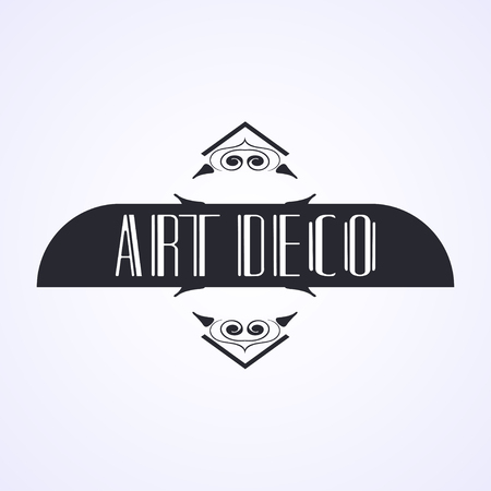 Modern art deco vintage badge logo design vector illustrationのイラスト素材