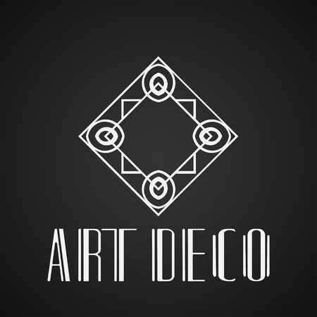 Vector logo design template concept in modern art deco style. Emblem for fashion, beauty and jewelry industryのイラスト素材