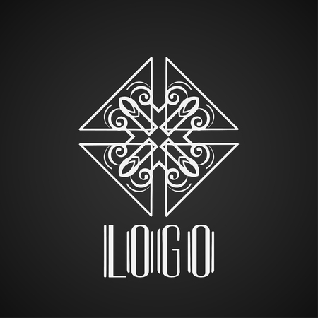 Vector logo design template concept in modern art deco style. Emblem for fashion, beauty and jewelry industryのイラスト素材