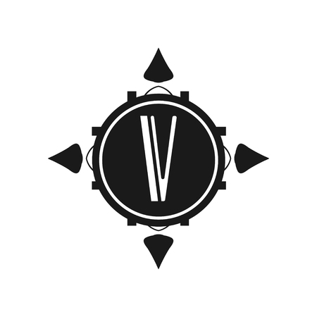 Vector modern art deco frame. Elegant monogram design template.のイラスト素材