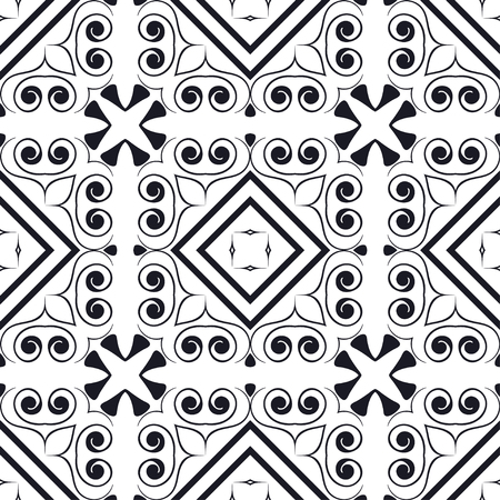 Abstract pattern in arabian style. Seamless vector background. Graphic modern art deco patternのイラスト素材