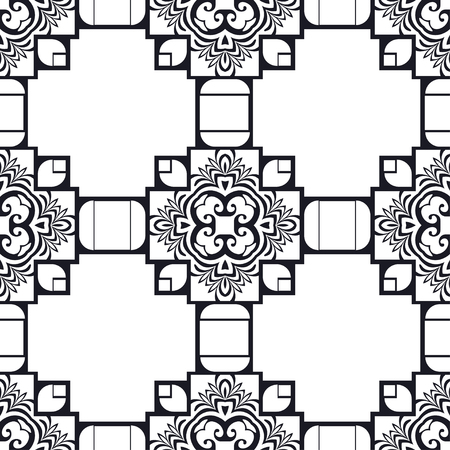 Abstract pattern in arabian style. Seamless vector background. Graphic modern art deco patternのイラスト素材