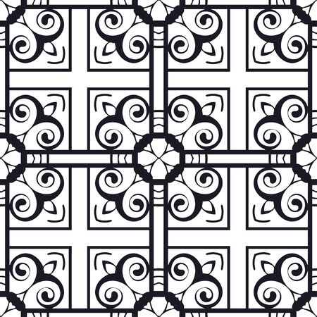 Vintage retro modern art deco ornamental seamless patternのイラスト素材
