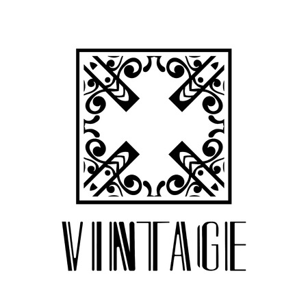 Vector logo design template concept in modern art deco style. Emblem for fashion, beauty and jewelry industryのイラスト素材