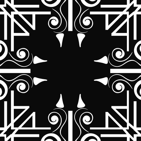 Vintage retro modern art deco ornamental seamless patternのイラスト素材
