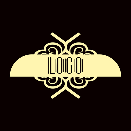 Modern art deco vintage badge logo design vector illustrationのイラスト素材