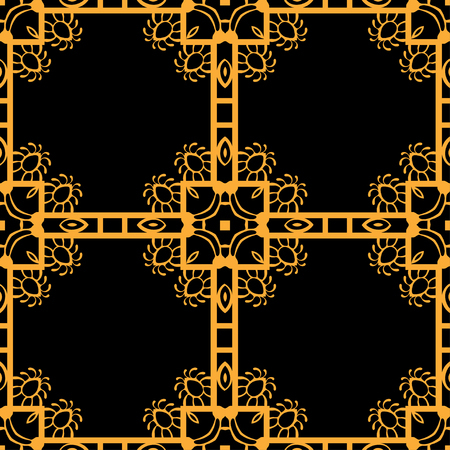 Vintage retro modern art deco ornamental seamless patternのイラスト素材
