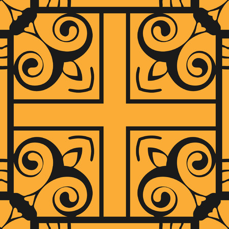 Vintage retro modern art deco ornamental seamless patternのイラスト素材