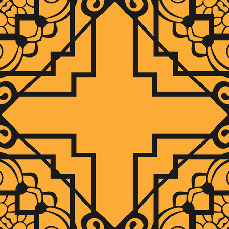 Seamless geometric modern art deco pattern backgroundのイラスト素材