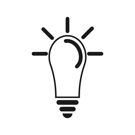Bulb icon, idea icon, lighting design vector illustrationのイラスト素材