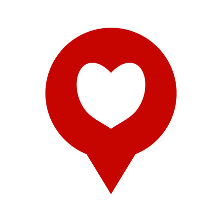 Vector flat like icon with heartのイラスト素材