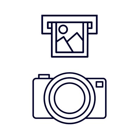 Camera vector icon. Photo line vector icon for websites and mobile minimalistic flat design. Vector illustrationのイラスト素材