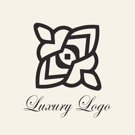 Vintage ornamental template for logo design. Flourishes calligraphic elegant retro royal sign. Vector illustrationのイラスト素材