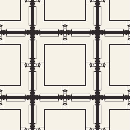Seamless geometric pattern. Vector abstract classical modern art deco background in black and white color. Vector illustrationのイラスト素材