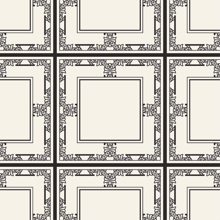 Seamless geometric pattern. Vector abstract classical modern art deco background in black and white color. Vector illustrationのイラスト素材
