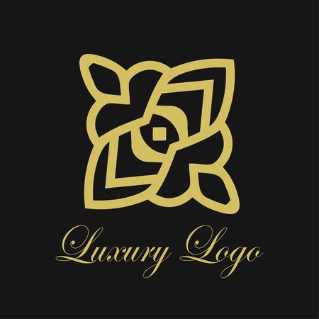Vector ornament logo design template. Luxury vintage modern art deco element. Can be used as emblem for designのイラスト素材