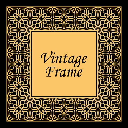 Decorative vintage modern art deco frame and border. Vector illustrationのイラスト素材