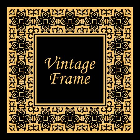 Decorative vintage modern art deco frame and border. Vector illustrationのイラスト素材