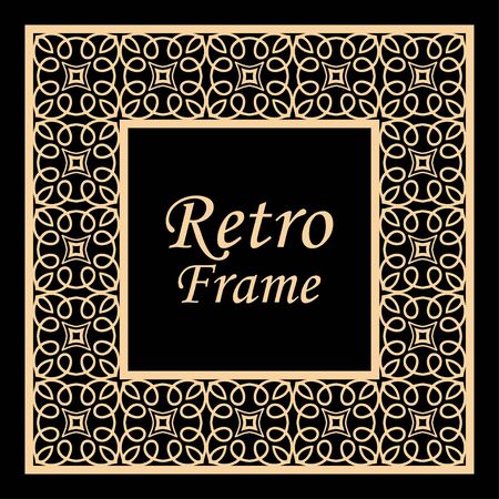 Decorative vintage modern art deco frame and border. Vector illustrationのイラスト素材