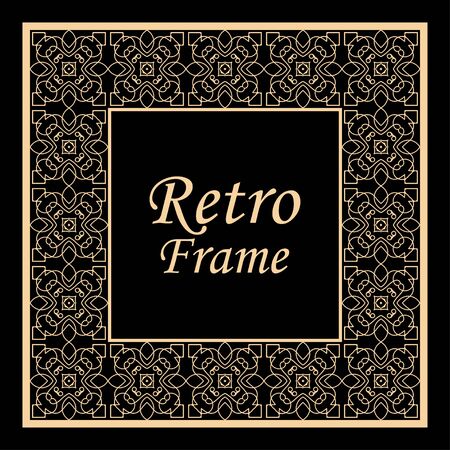 Decorative vintage modern art deco frame and border. Vector illustrationのイラスト素材