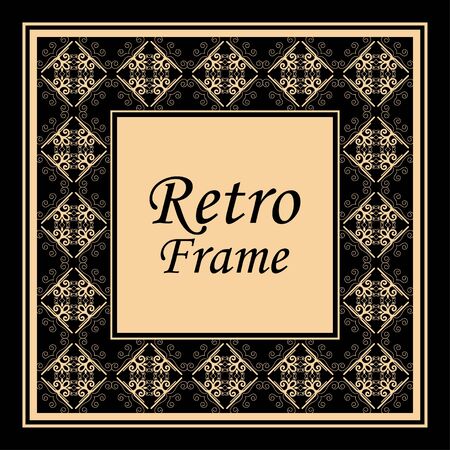 Decorative vintage modern art deco frame and border. Vector illustrationのイラスト素材