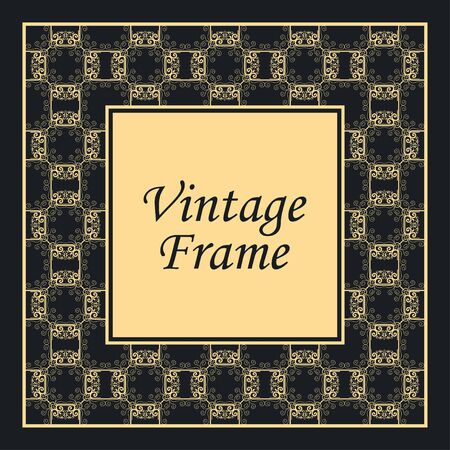 Decorative vintage modern art deco frame and border. Vector illustrationのイラスト素材
