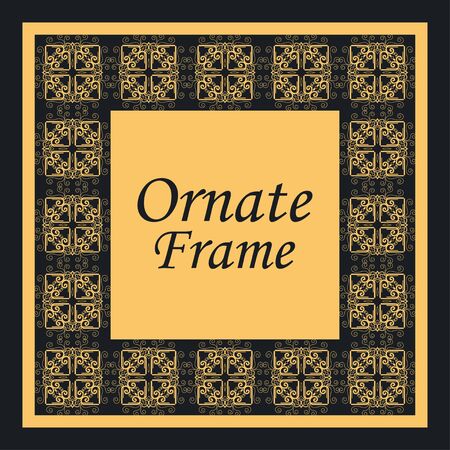 Decorative vintage modern art deco frame and border. Vector illustrationのイラスト素材