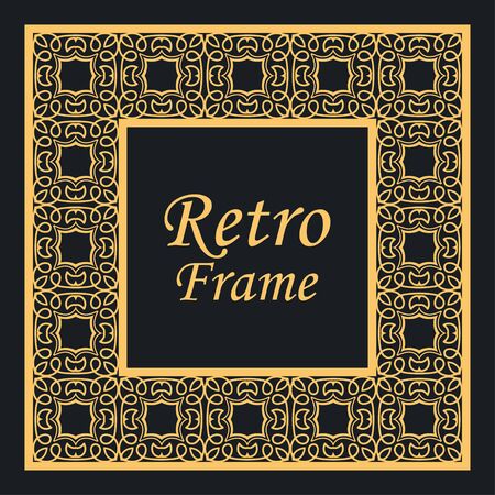 Decorative vintage modern art deco frame and border. Vector illustrationのイラスト素材