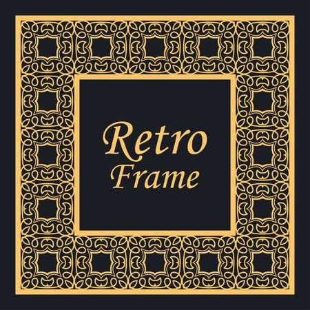 Decorative vintage modern art deco frame and border. Vector illustration