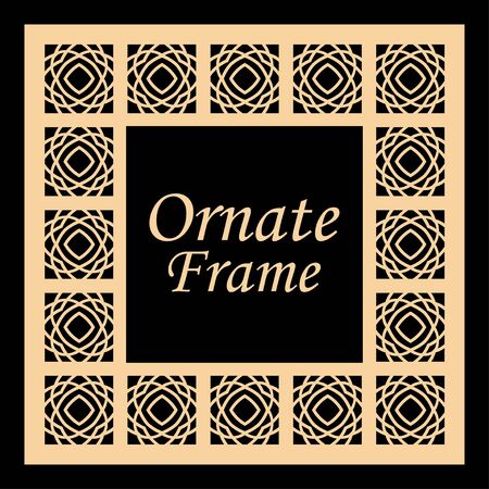 Decorative vintage modern art deco frame and border. Vector illustrationのイラスト素材
