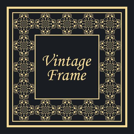 Decorative vintage modern art deco frame and border. Vector illustrationのイラスト素材