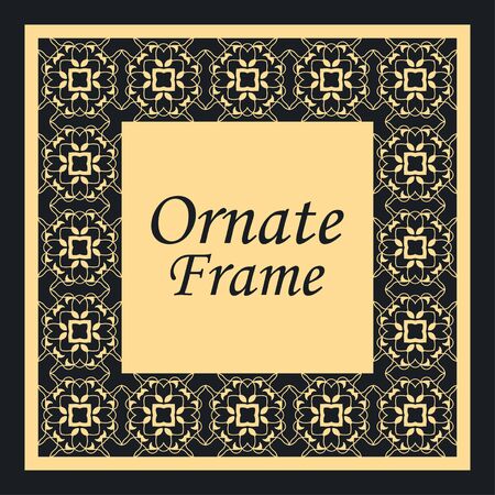 Decorative vintage modern art deco frame and border. Vector illustrationのイラスト素材