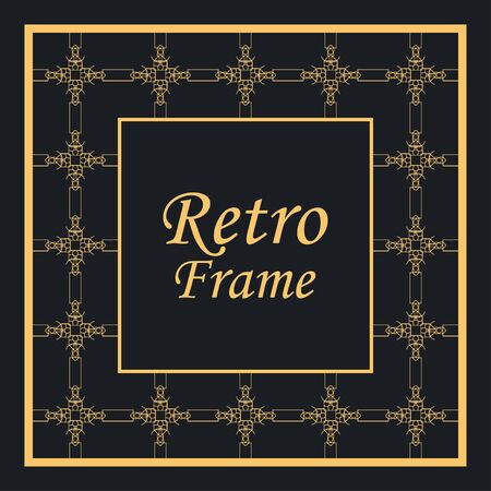 Decorative vintage modern art deco frame and border. Vector illustrationのイラスト素材