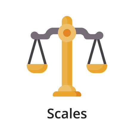 Scales flat vector illustration. Single object. Icon for design on white backgroundのイラスト素材