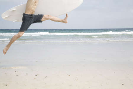 Japanese man jumpingの写真素材