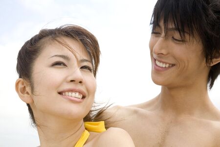 Portrait of Japanese coupleの写真素材