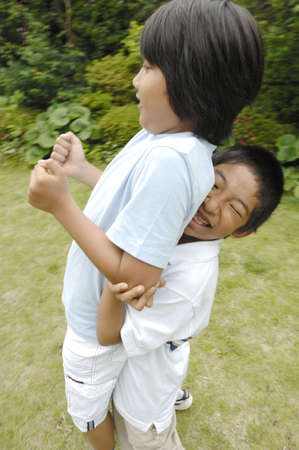 Brother with good relationsの写真素材