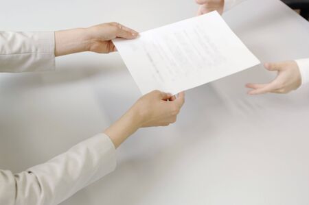 Acceptance of the contractの写真素材